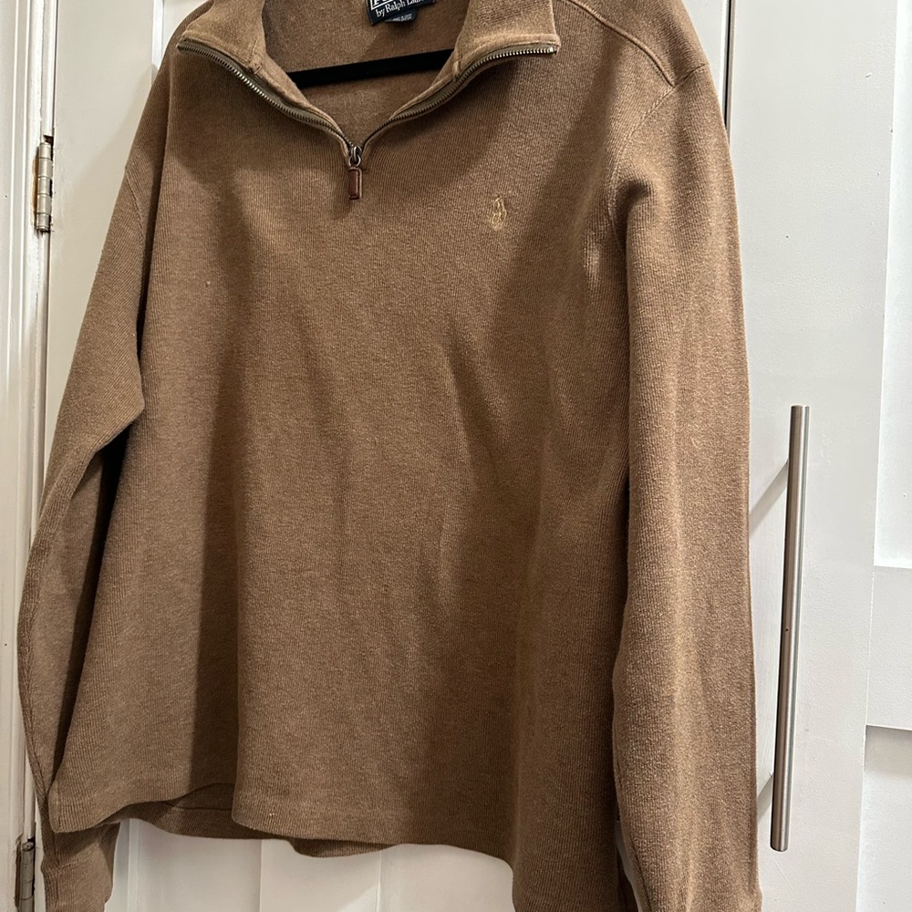 Ralph Lauren Tan Zip-Up Sweater